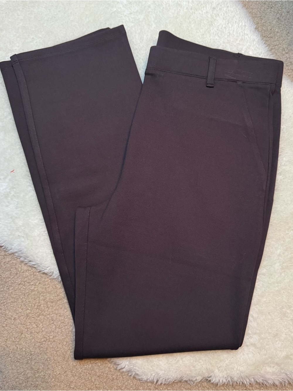 Quince Ultra Stretch Ponte Straight Pants in Brown Women’s Size Large